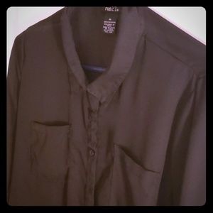 Black Button-up Blouse